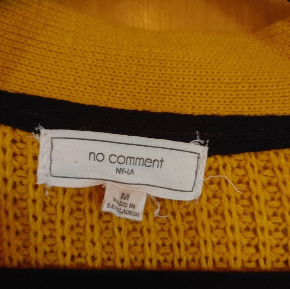 yellow cable knit cardigan, nwot - Picture 2 of 2